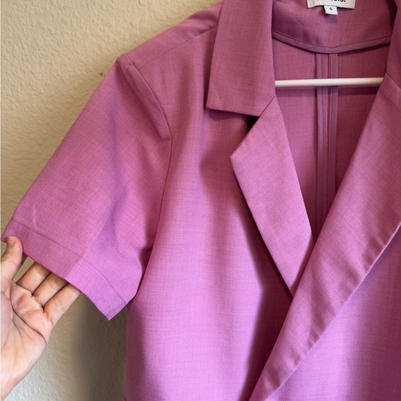 Pomelo brand Women's Pink Short Sleeve Blazer ( size S ) - Picture 9 of 15